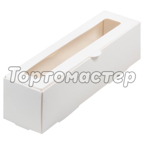 Короб для макарон с окошком Белый 21x5,5x5,5 см