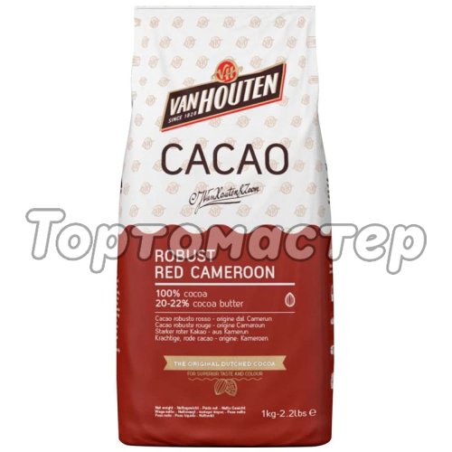 Какао-порошок VAN HOUTEN Robust Red Cameroon Алкализованный Тёмно-красный 20-22% 80 г DCP-20R118-VH-760