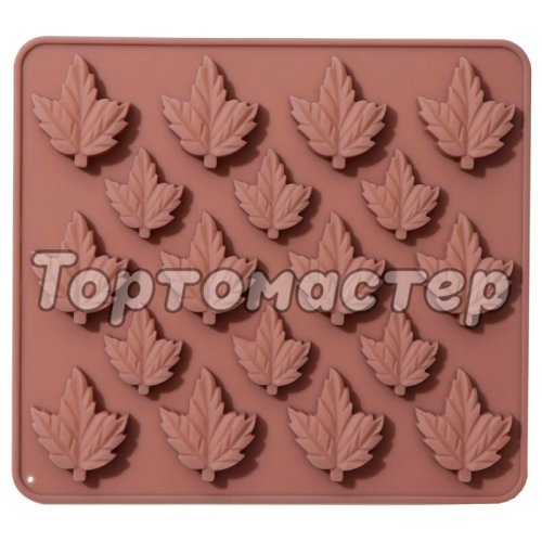 Форма силиконовая для шоколада Кленовые листья 18 шт 4716617