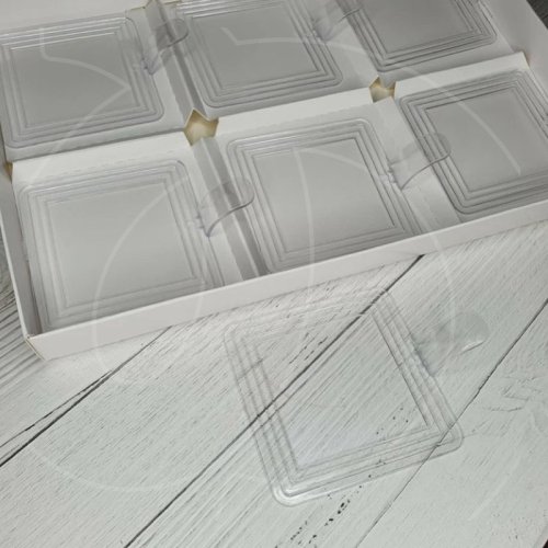 Подложка под десерт с держателем Квадратная 7,2х7,2 см 