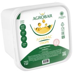 Пюре замороженное AGROBAR Ананас 1 кг 