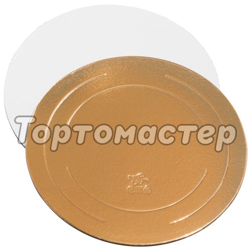 Подложка под торт Золото/Белый ForGenika 3,2 мм 20 см 10 шт ForG BASE 3,2 G/P D 200 S