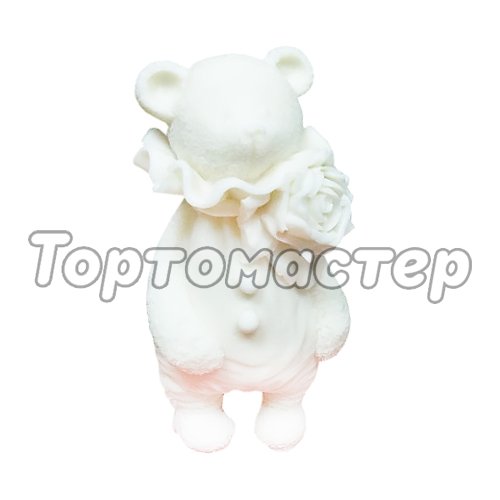 Молд силиконовый 3D Медвежонок с бантом