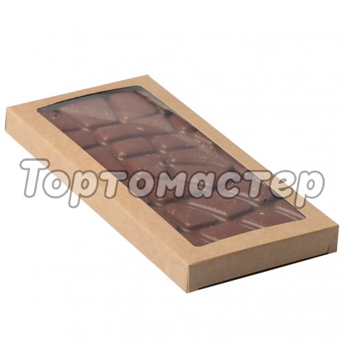 Коробка для шоколадной плитки с окошком Крафт 17х8х1,4 см 5 шт