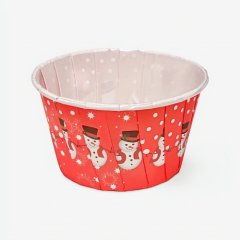 Капсула бумажная с подворотом D50 H40 "Снеговики" 1 шт Б-55 , 6 ₽ Капсула бумажная с подворотом D50 H40 "Снеговики" 1 шт Б-55