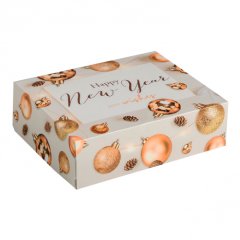Коробка для сладостей Ёлочные игрушки Золото 5155343
