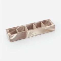 Коробка на 5 конфет с прозрачной крышкой "For You" 23х6х3 см 10508286