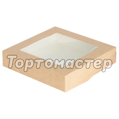 Коробка для печенья/конфет с окном Крафт 26x15x4 см