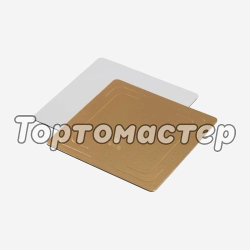 Подложка под торт Золото/Белый 3,2 мм 24х24 см 