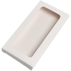 Коробка для шоколадной плитки Белая 17х8х1,5 см ForGenika Chocolate Window White 50 шт ForG CHOCO I W W 170*80*15 ST