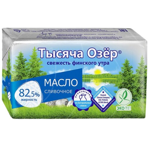Масло сливочное Тысяча озёр 82,5% 180 г 