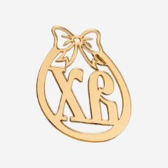 Топпер декоративный акриловый "ХВ" Золото Топ-182	